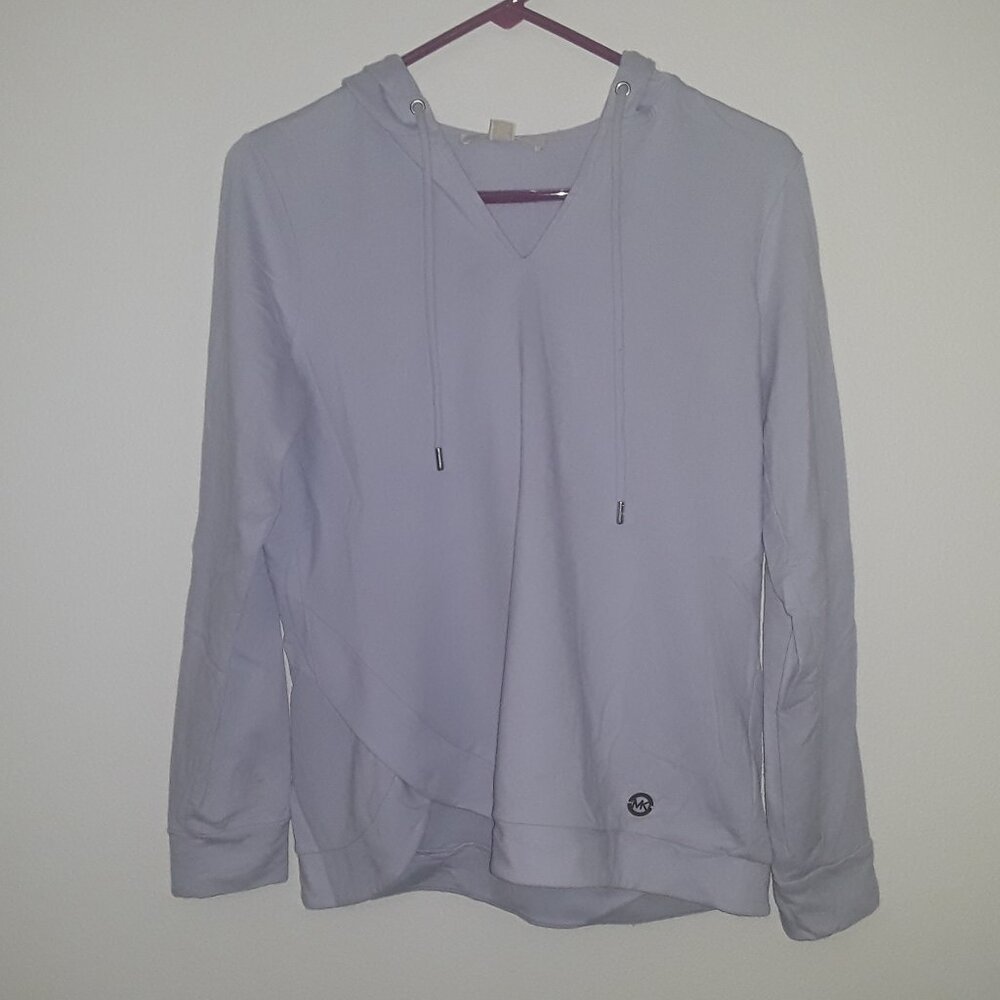 Michael Kors Med Purple Knit Lightweight Drawstring Hoody